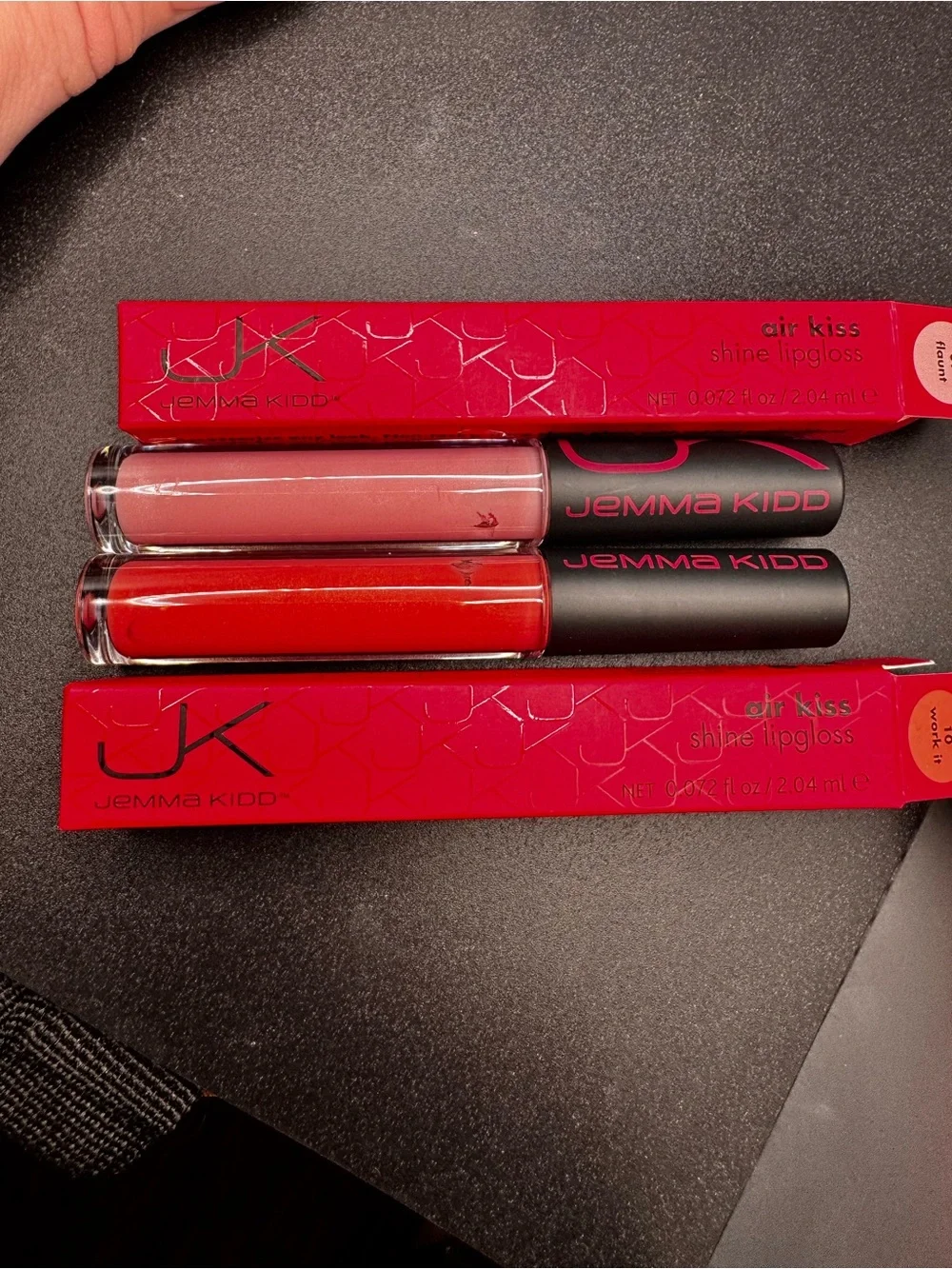 NWT MADE IN ITALY Jemma Kidd Air Kiss Shine Lipgloss Duo — Pink & Coral